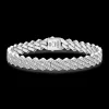 Bracciale solo maglia Zancan in argento con pietre.