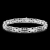 Bracciale solo maglia Zancan in argento con pietre nere.