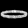 Bracciale solo maglia Zancan in argento con pietre.
