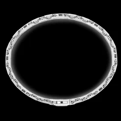 Bracciale solo maglia Zancan in argento con pietre nere.