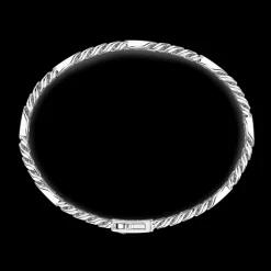 Bracciale solo maglia Zancan in argento con pietre naturali.
