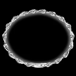 Bracciale solo maglia Zancan in argento con pietre nere.