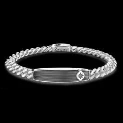 Bracciale Zancan a grumette in argento con targa.
