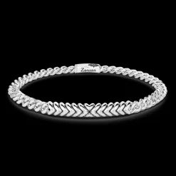 Bracciale Zancan a grumette in argento con targa.