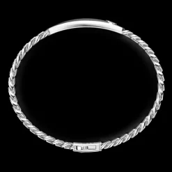 Bracciale Zancan a grumette in argento con targa.