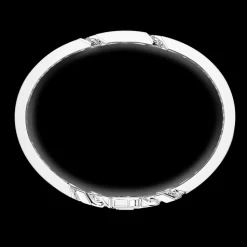 Bracciale Zancan a schiava rigida e grumette morbida in argento con pietre.