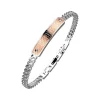 Bracciale Zancan in acciaio con targa.