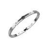 Bracciale Zancan in acciaio e pietre nere.