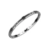 Bracciale Zancan in acciaio e pietre nere.