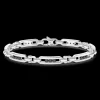 Bracciale Zancan in argento con targa e pietre nere.