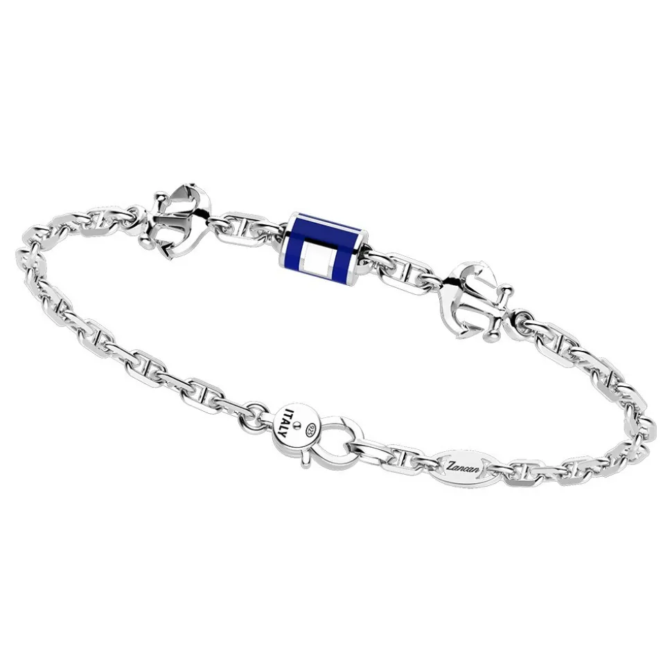 Bracciale Zancan in argento con bandiere nautiche.