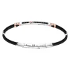 Bracciale Zancan in argento con inserti in oro 18k, pietre e kevlar.