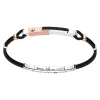 Bracciale Zancan in argento con inserti in oro 18k, pietre e kevlar.