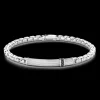 Bracciale Zancan in argento con targa e pietre nere,
