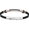 Bracciale Zancan in argento con inserti in oro 18k, pietre e kevlar.