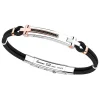 Bracciale Zancan in argento con inserti in oro 18k, pietre e kevlar.