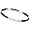 Bracciale Zancan in argento con inserti in oro 18k, pietre e silicone.