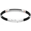 Bracciale Zancan in argento con inserti in oro 18k, pietre e silicone.