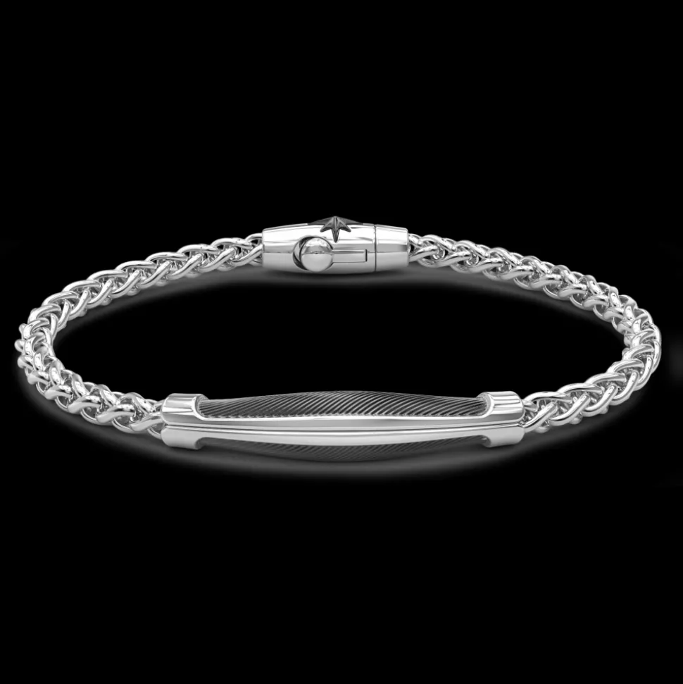 Bracciale Zancan in argento con targa.