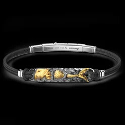 Bracciale Zancan in argento brunito con Sirena.