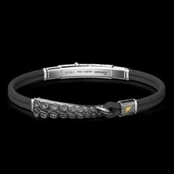 Bracciale Zancan in argento brunito con tentacoli di piovra.