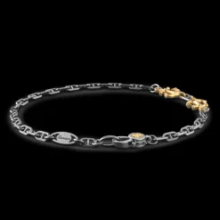Bracciale Zancan in argento brunito con ancora.