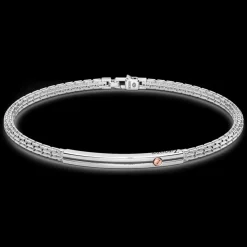 Bracciale Zancan in argento con vite in oro rosa su targa.