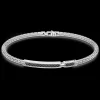 Bracciale Zancan in argento con pietre nere.
