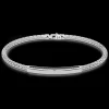 Bracciale Zancan in argento con targa e pietre nere.