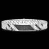 Bracciale Zancan in argento con pietre e targa centrale.