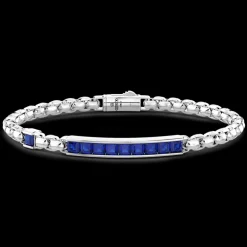 Bracciale Zancan in argento con targa centrale e pietre naturali.