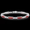 Bracciale Zancan in argento 925 con pietre naturali.