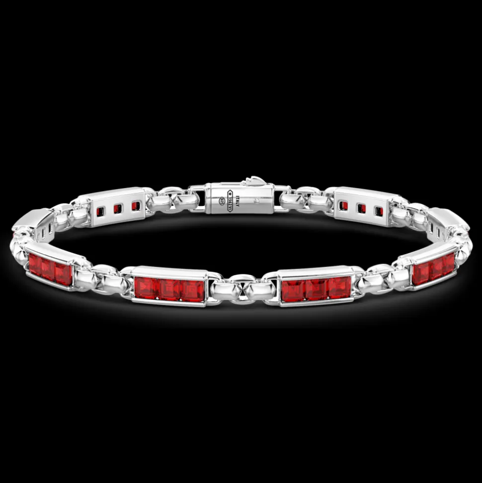 Bracciale Zancan in argento 925 con pietre naturali.