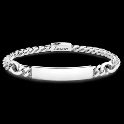 Bracciale Zancan in argento con targa centrale.