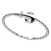 Bracciale Zancan in argento a sfere con ancora e pietre bianche.
