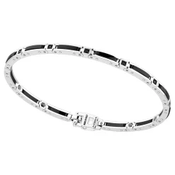 Bracciale Zancan in argento e ceramica con pietre.