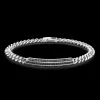 Bracciale Zancan in argento a grumetta con targa e pietre nere.