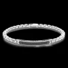 Bracciale Zancan in argento con targa e pietre nere.