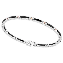 Bracciale Zancan in argento e ceramica con viti in oro rosa.