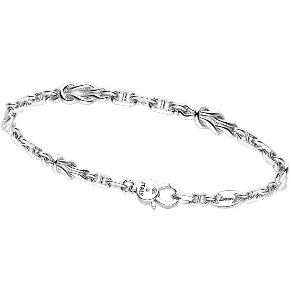 Bracciale Zancan in argento con nodi nautici.