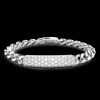 Bracciale Zancan in argento con targa centrale.