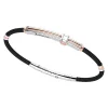 Bracciale Zancan in argento con inserti in oro 18k e kevlar.