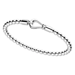 Bracciale Zancan in argento a sfere con chiusura moschettone.