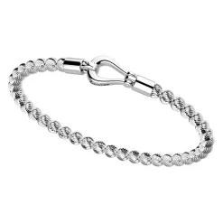 Bracciale Zancan in argento a sfere con chiusura moschettone.