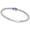 Bracciale Zancan in argento a sfere con bandiera nautica.