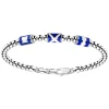 Bracciale Zancan in argento a sfere con tre  bandiere nautiche.
