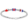 Bracciale Zancan in argento a sfere con tre  bandiere nautiche.