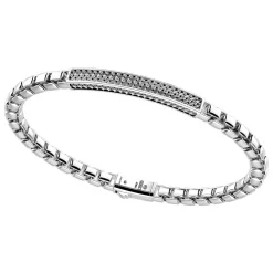 Bracciale Zancan in argento con targa.