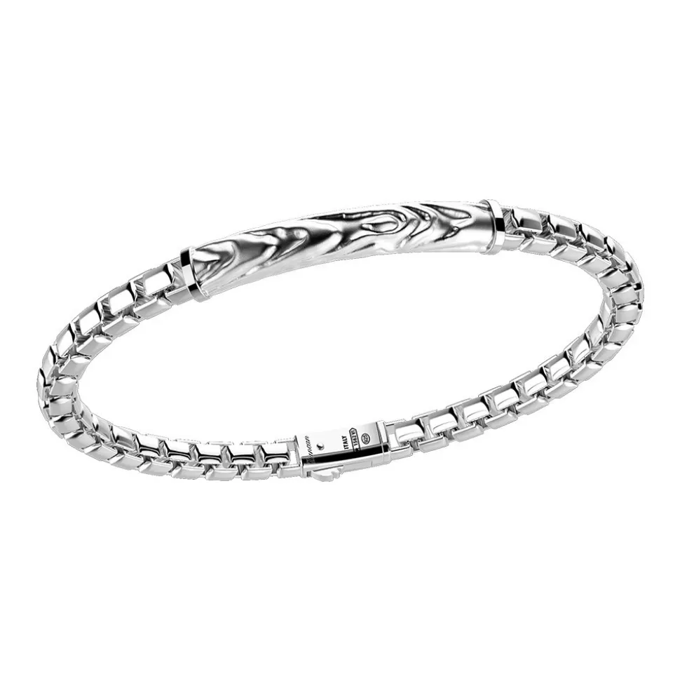 Bracciale Zancan in argento con targa.