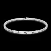 Bracciale Zancan in argento con targa e pietre nere.